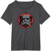 imageStar Wars Dark Side Stormtrooper Helmet and Empire Symbol TShirtDark Heather Grey