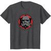 imageStar Wars Dark Side Stormtrooper Helmet and Empire Symbol TShirtDark Heather Grey