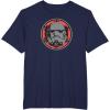 imageStar Wars Dark Side Stormtrooper Helmet and Empire Symbol TShirtNavy Blue