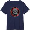 imageStar Wars Dark Side Stormtrooper Helmet and Empire Symbol TShirtNavy Blue