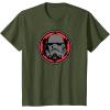 imageStar Wars Dark Side Stormtrooper Helmet and Empire Symbol TShirtOlive Green