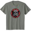 imageStar Wars Dark Side Stormtrooper Helmet and Empire Symbol TShirtOlive Heather
