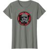 imageStar Wars Dark Side Stormtrooper Helmet and Empire Symbol TShirtOlive Heather