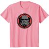 imageStar Wars Dark Side Stormtrooper Helmet and Empire Symbol TShirtPink