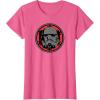 imageStar Wars Dark Side Stormtrooper Helmet and Empire Symbol TShirtPink Heather