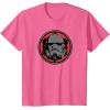 imageStar Wars Dark Side Stormtrooper Helmet and Empire Symbol TShirtPink Heather