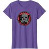 imageStar Wars Dark Side Stormtrooper Helmet and Empire Symbol TShirtPurple Heather