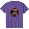 imageStar Wars Dark Side Stormtrooper Helmet and Empire Symbol TShirtPurple Heather