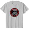 imageStar Wars Dark Side Stormtrooper Helmet and Empire Symbol TShirtSilver Grey
