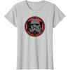 imageStar Wars Dark Side Stormtrooper Helmet and Empire Symbol TShirtSilver Grey