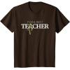 imageStar Wars Yoda Best Teacher Lightsaber Teachers Day Gift TShirtBrown