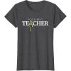 imageStar Wars Yoda Best Teacher Lightsaber Teachers Day Gift TShirtDark Heather Grey