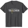imageStar Wars Yoda Best Teacher Lightsaber Teachers Day Gift TShirtDark Heather Grey