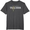 imageStar Wars Yoda Best Teacher Lightsaber Teachers Day Gift TShirtDark Heather Grey