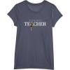 imageStar Wars Yoda Best Teacher Lightsaber Teachers Day Gift TShirtHeather Blue