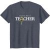 imageStar Wars Yoda Best Teacher Lightsaber Teachers Day Gift TShirtHeather Blue
