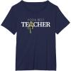 imageStar Wars Yoda Best Teacher Lightsaber Teachers Day Gift TShirtNavy Blue