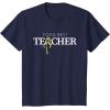 imageStar Wars Yoda Best Teacher Lightsaber Teachers Day Gift TShirtNavy Blue