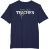 imageStar Wars Yoda Best Teacher Lightsaber Teachers Day Gift TShirtNavy Blue