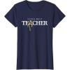 imageStar Wars Yoda Best Teacher Lightsaber Teachers Day Gift TShirtNavy Blue