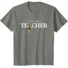 imageStar Wars Yoda Best Teacher Lightsaber Teachers Day Gift TShirtOlive Heather