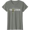 imageStar Wars Yoda Best Teacher Lightsaber Teachers Day Gift TShirtOlive Heather