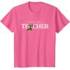 imageStar Wars Yoda Best Teacher Lightsaber Teachers Day Gift TShirtPink Heather
