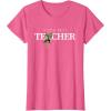 imageStar Wars Yoda Best Teacher Lightsaber Teachers Day Gift TShirtPink Heather