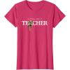 imageStar Wars Yoda Best Teacher Lightsaber Teachers Day Gift TShirtRed Heather
