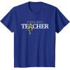 imageStar Wars Yoda Best Teacher Lightsaber Teachers Day Gift TShirtRoyal Blue