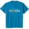 imageStar Wars Yoda Best Teacher Lightsaber Teachers Day Gift TShirtSapphire Blue