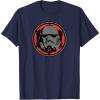 imageStar Wars Dark Side Stormtrooper Helmet and Empire Symbol TShirtNavy Blue
