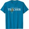 imageStar Wars Yoda Best Teacher Lightsaber Teachers Day Gift TShirtSapphire Blue