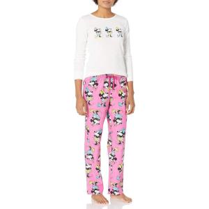 imageAmazon Essentials Disney  Marvel  Star Wars Womens Flannel Pajama Sleep Sets100 Minnie  Womens