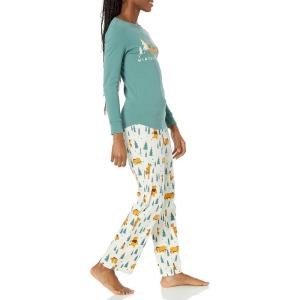 imageAmazon Essentials Disney  Marvel  Star Wars Womens Flannel Pajama Sleep SetsPooh Holiday Forest  Womens