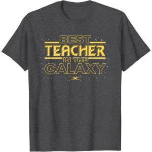 imageStar Wars Best Teacher in the Galaxy XWing Teacher Gift TShirtDark Heather Grey