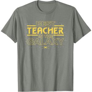 imageStar Wars Best Teacher in the Galaxy XWing Teacher Gift TShirtOlive Heather