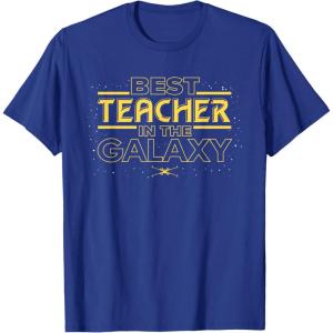 imageStar Wars Best Teacher in the Galaxy XWing Teacher Gift TShirtRoyal Blue
