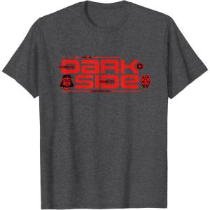 imageStar Wars The Dark Side Darth Vader Darth Maul Sith Villains TShirtDark Heather Grey