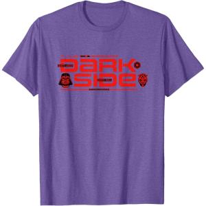 imageStar Wars The Dark Side Darth Vader Darth Maul Sith Villains TShirtPurple Heather