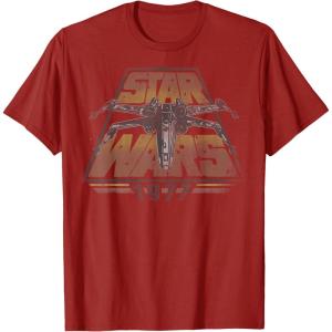 imageStar Wars XWing 1977 Vintage Retro C1 Disney TShirtCranberry Red
