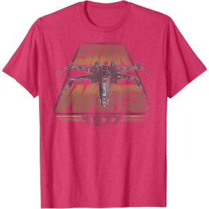 imageStar Wars XWing 1977 Vintage Retro C1 Disney TShirtRed Heather