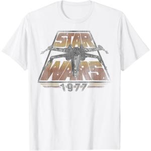 imageStar Wars XWing 1977 Vintage Retro C1 Disney TShirtWhite