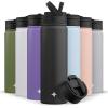 imageJoyJolt Stainless Steel 22 oz Star Wars Water Bottle with Straw Lid BPAFree Sports and Travel Vacuum Insulated Water Bottle Destination Collection Death Star Bottle Star Wars GiftsMatte Black