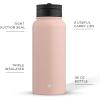 imageJoyJolt Stainless Steel 22 oz Star Wars Water Bottle with Straw Lid BPAFree Sports and Travel Vacuum Insulated Water Bottle Destination Collection Death Star Bottle Star Wars GiftsBlush Pink