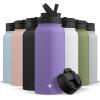 imageJoyJolt Stainless Steel 22 oz Star Wars Water Bottle with Straw Lid BPAFree Sports and Travel Vacuum Insulated Water Bottle Destination Collection Death Star Bottle Star Wars GiftsLilac Purple