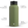 imageJoyJolt Stainless Steel 22 oz Star Wars Water Bottle with Straw Lid BPAFree Sports and Travel Vacuum Insulated Water Bottle Destination Collection Death Star Bottle Star Wars GiftsForest Green