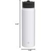 imageJoyJolt Stainless Steel 22 oz Star Wars Water Bottle with Straw Lid BPAFree Sports and Travel Vacuum Insulated Water Bottle Destination Collection Death Star Bottle Star Wars GiftsMatte White