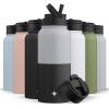 imageJoyJolt Stainless Steel 22 oz Star Wars Water Bottle with Straw Lid BPAFree Sports and Travel Vacuum Insulated Water Bottle Destination Collection Death Star Bottle Star Wars GiftsGrayBlack