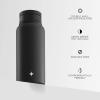 imageJoyJolt Stainless Steel 22 oz Star Wars Water Bottle with Straw Lid BPAFree Sports and Travel Vacuum Insulated Water Bottle Destination Collection Death Star Bottle Star Wars GiftsMatte Black